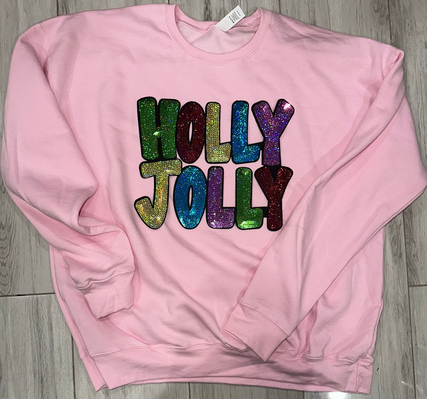 Holly Jolly patch crewneck