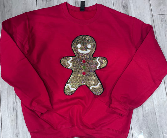 Gingerbread Man patch crewneck