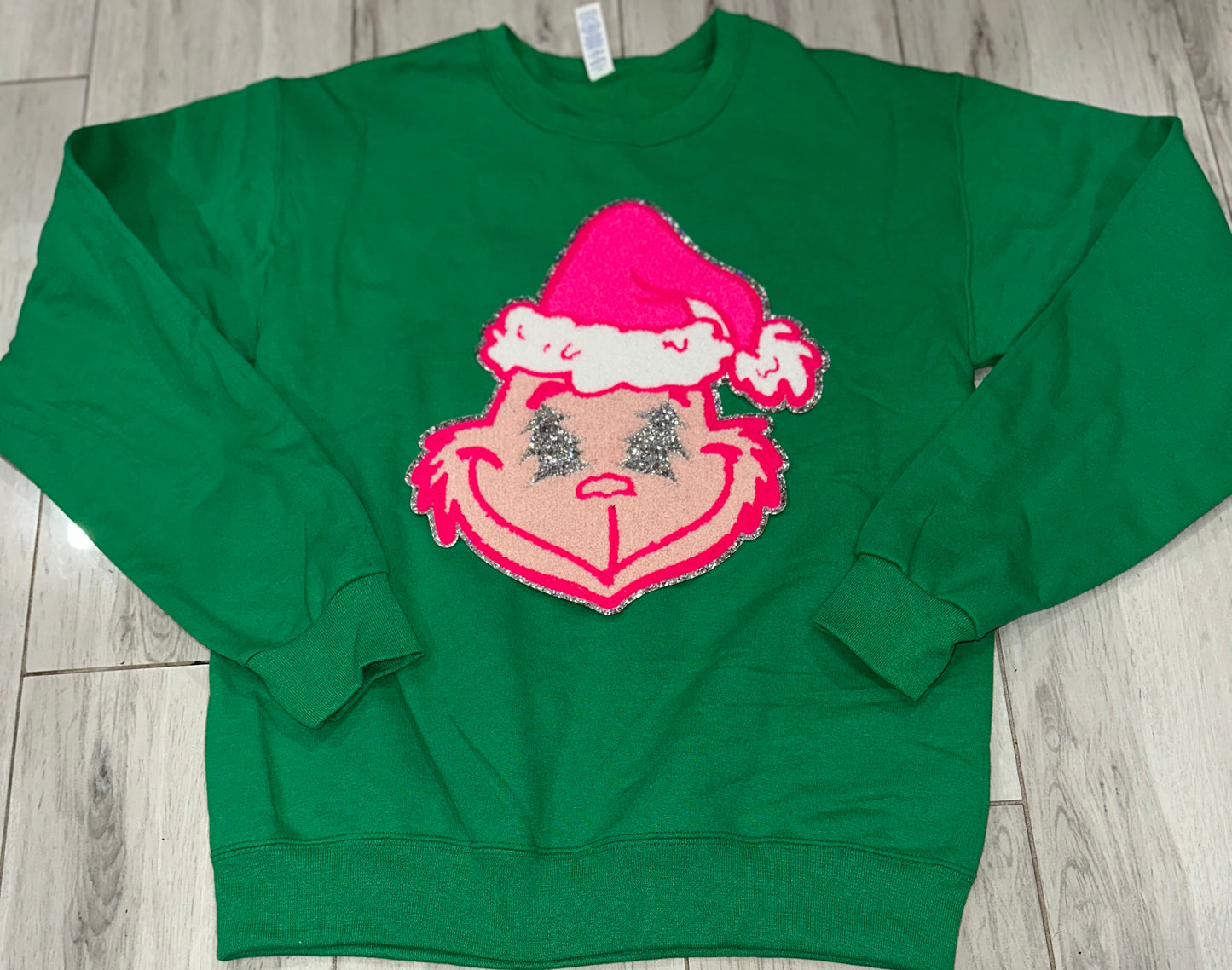 GMan Pink patch crewneck